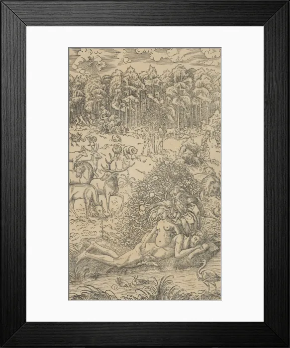 Framed Print : The Creation of Eve. Creators: Lucas Cranach the Younger Framed Print : The Creation of Eve. Creators: Lucas Cranach the Younger