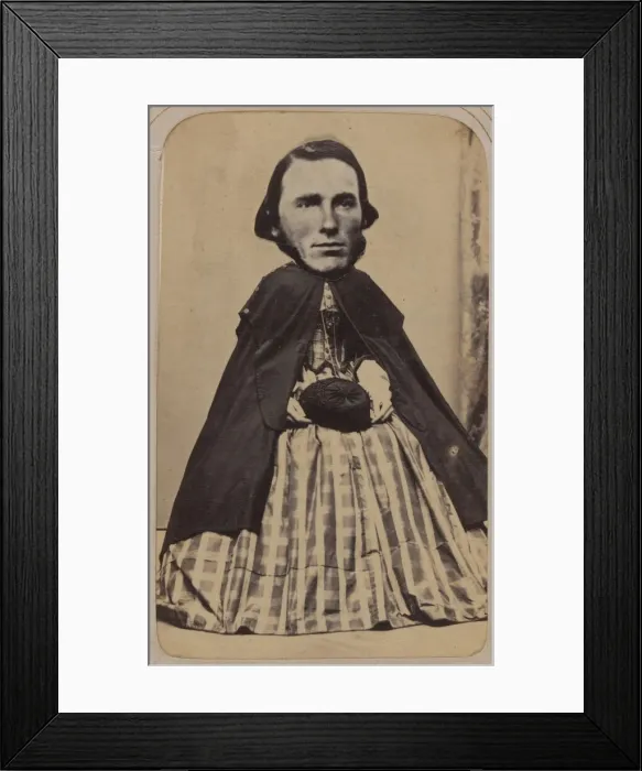 Framed Print : [Carte-de-visite Album of Collaged Portraits], 1850s-90s. Creator: Unknown