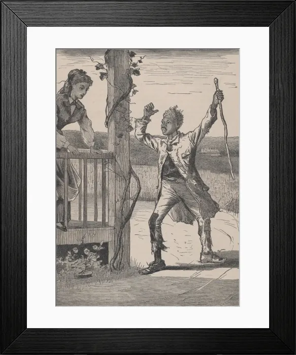 Framed Print : Hi! Ho-o-o! He Done Come. Jumboloro Tell you Fust (The Galaxy, An Illustrated Magazin Framed Print : Hi! Ho-o-o! He Done Come. Jumboloro Tell you Fust (The Galaxy, An Illustrated Magazin