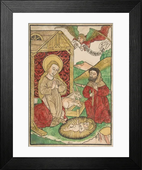 Framed Print : The Nativity, ca. 1470. Creator: Wolfgang Framed Print : The Nativity, ca. 1470. Creator: Wolfgang