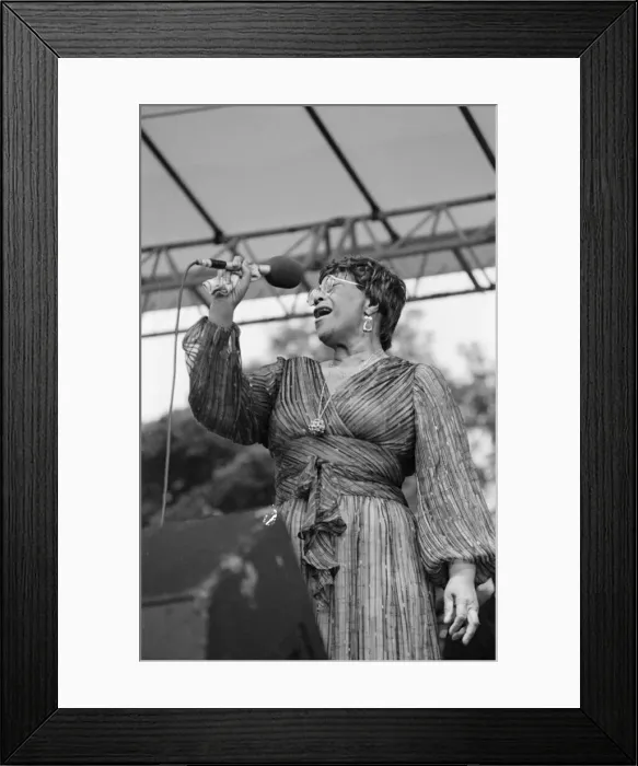 Framed Print : Ella Fitzgerald, Capital Jazz Festival, Knebworth, 1981. Creator: Brian O Connor Framed Print : Ella Fitzgerald, Capital Jazz Festival, Knebworth, 1981. Creator: Brian O Connor