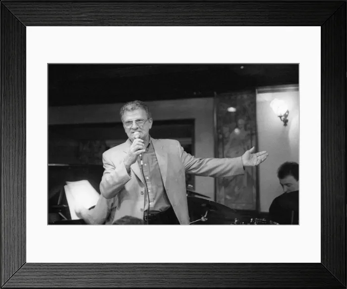 Framed Print : Allan Ganley, B. B. Watermill Jazz Club, Dorking, Surrey, Oct 2000 Framed Print : Allan Ganley, B. B. Watermill Jazz Club, Dorking, Surrey, Oct 2000