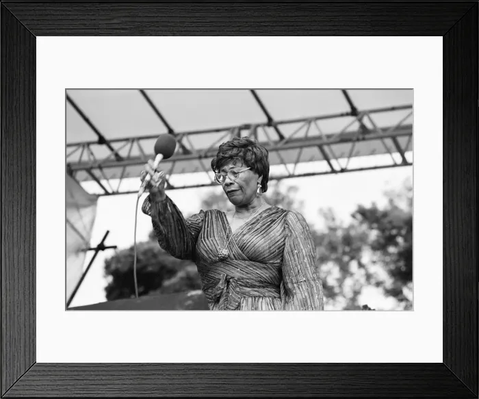 Framed Print : Ella Fitzgerald, Capital Jazz Festival, Knebworth, 1981. Creator: Brian O Connor Framed Print : Ella Fitzgerald, Capital Jazz Festival, Knebworth, 1981. Creator: Brian O Connor