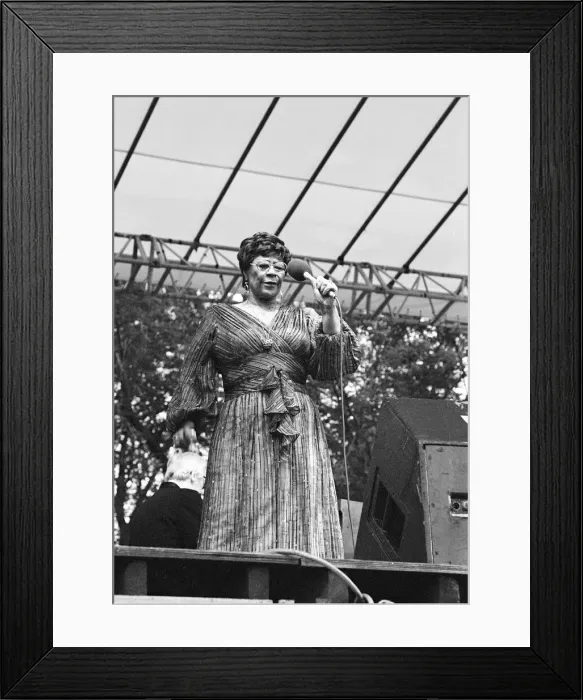Framed Print : Ella Fitzgerald, Capital Jazz Festival, Knebworth, 1981. Creator: Brian O Connor Framed Print : Ella Fitzgerald, Capital Jazz Festival, Knebworth, 1981. Creator: Brian O Connor