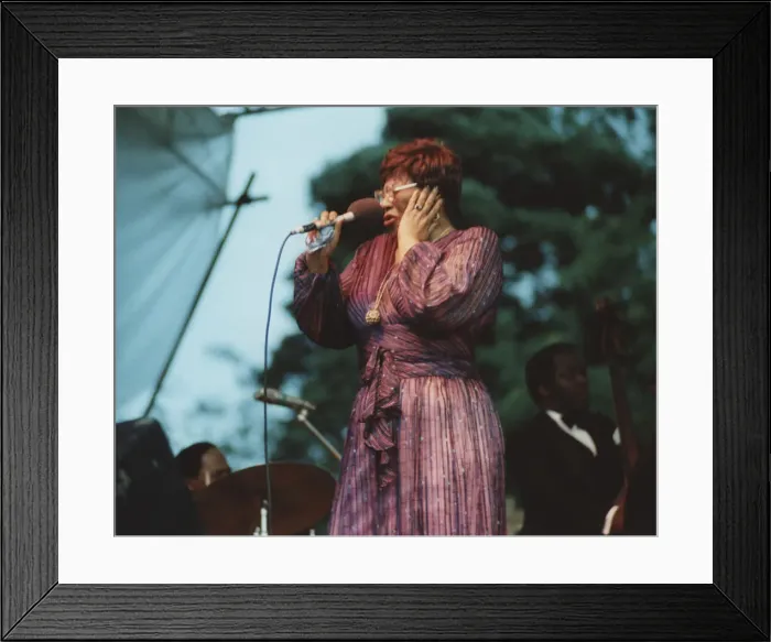 Framed Print : Ella Fitzgerald, Capital Radio Jazz Festival, Knebworth, Herts, 1981 Framed Print : Ella Fitzgerald, Capital Radio Jazz Festival, Knebworth, Herts, 1981