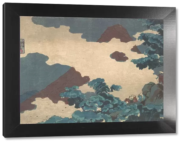 View of Mt. Asama from the Usui Pass, ca. 1850. Creator: Utagawa Kuniyoshi