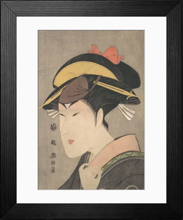 Framed Print : The Actor Matsumoto Yonesaburo in a Womans Role, late 1790s. Creator: Utagawa Kunimasa Framed Print : The Actor Matsumoto Yonesaburo in a Womans Role, late 1790s. Creator: Utagawa Kunimasa
