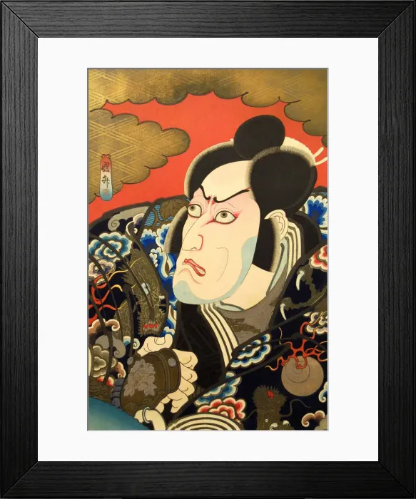 Framed Print : Kabuki Actor Ichikawa Ebizo V as Kumagai Jiro Naozane, ca. 1849 Framed Print : Kabuki Actor Ichikawa Ebizo V as Kumagai Jiro Naozane, ca. 1849
