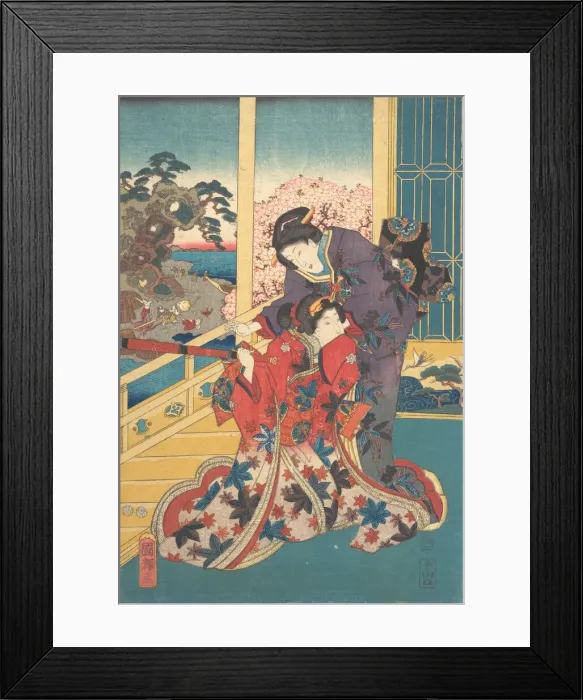 Framed Print : Flower of Akashi (Akashi no hana), 1853. Creator: Utagawa Kuniteru Framed Print : Flower of Akashi (Akashi no hana), 1853. Creator: Utagawa Kuniteru