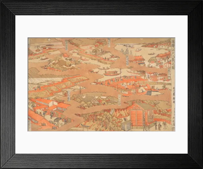 Framed Print : Edo Hakkei no Zu, ca. 1780. Creator: Utagawa Toyoharu Framed Print : Edo Hakkei no Zu, ca. 1780. Creator: Utagawa Toyoharu
