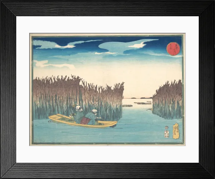 Framed Print : Seaweed Gatherers at Omori, 1797-1861. Creator: Utagawa Kuniyoshi Framed Print : Seaweed Gatherers at Omori, 1797-1861. Creator: Utagawa Kuniyoshi