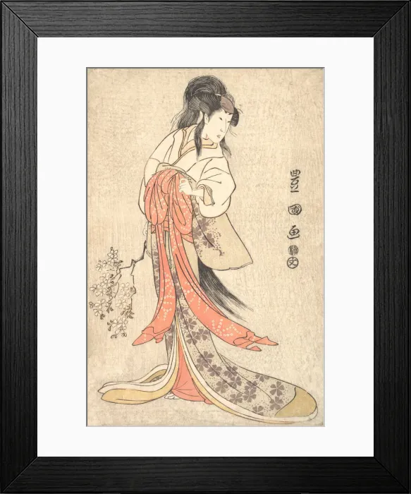 Framed Print : Kabuki Actor Segawa Kikunojo III in a Mad Female Role, 1798 (Kansei 9) Framed Print : Kabuki Actor Segawa Kikunojo III in a Mad Female Role, 1798 (Kansei 9)