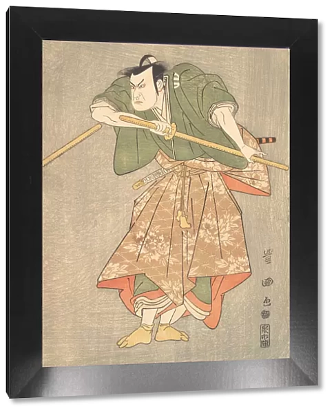 The Actor Kataoka Nizaemon in Ceremonial Robes of Green and Pink, ... ca. 1790-1825
