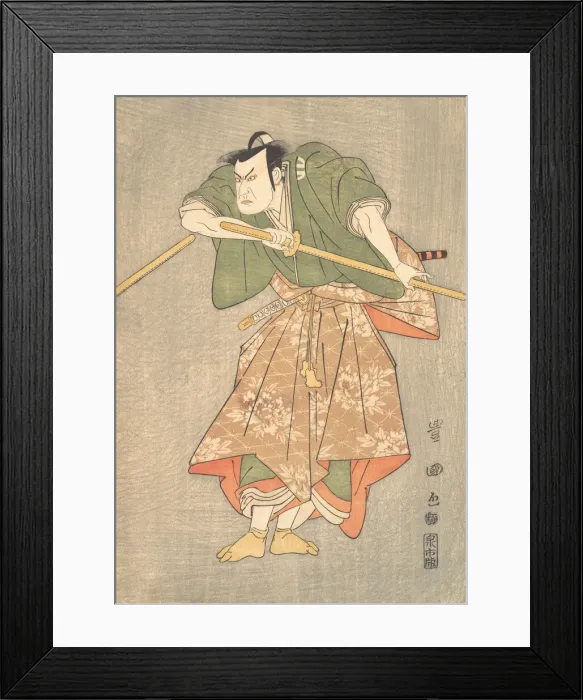 Framed Print : The Actor Kataoka Nizaemon in Ceremonial Robes of Green and Pink... ca. 1790-1825 Framed Print : The Actor Kataoka Nizaemon in Ceremonial Robes of Green and Pink... ca. 1790-1825