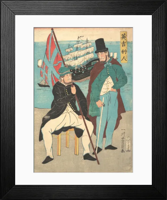 Framed Print : Englishmen, 1861. Creator: Yoshikazu Framed Print : Englishmen, 1861. Creator: Yoshikazu