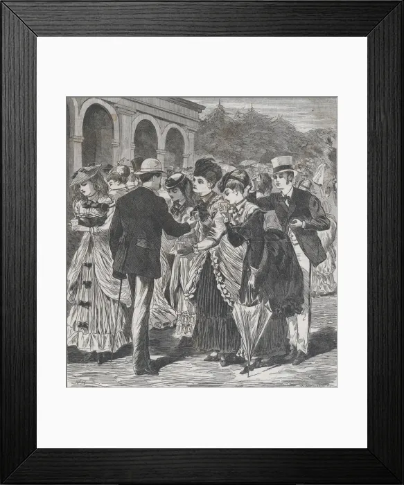 Framed Print : At the Spring: Saratoga (Hearth and Home, Vol. I), August 28, 1869 Framed Print : At the Spring: Saratoga (Hearth and Home, Vol. I), August 28, 1869