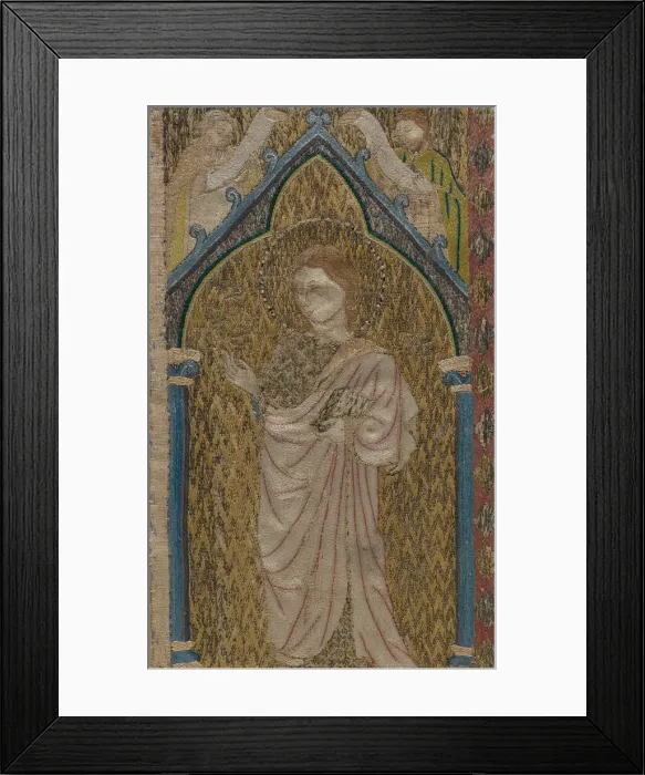 Framed Print : Fragment of an Orphrey, British, 13th century. Creator: Unknown Framed Print : Fragment of an Orphrey, British, 13th century. Creator: Unknown