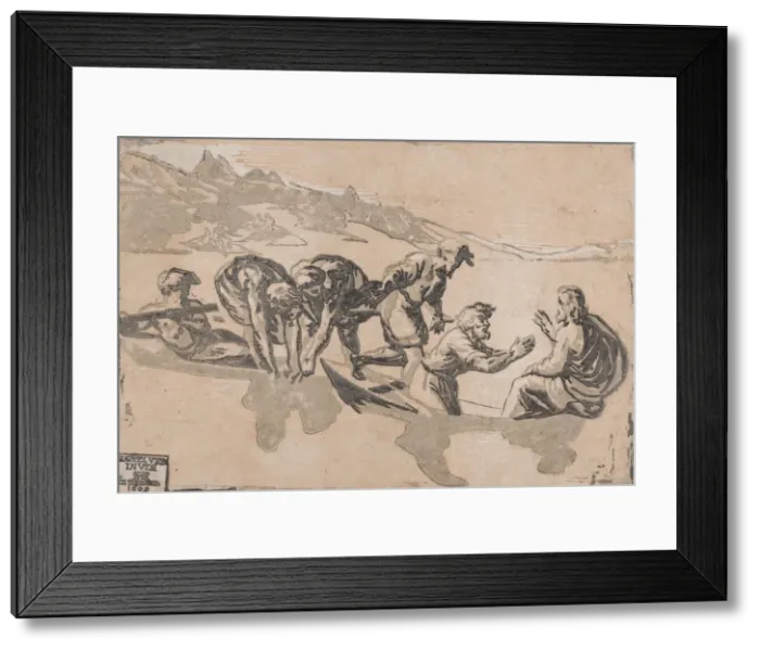 Framed Print : The Miracle of the Fishes, after Raphael, 1511-1520 (republished 1609) Framed Print : The Miracle of the Fishes, after Raphael, 1511-1520 (republished 1609)
