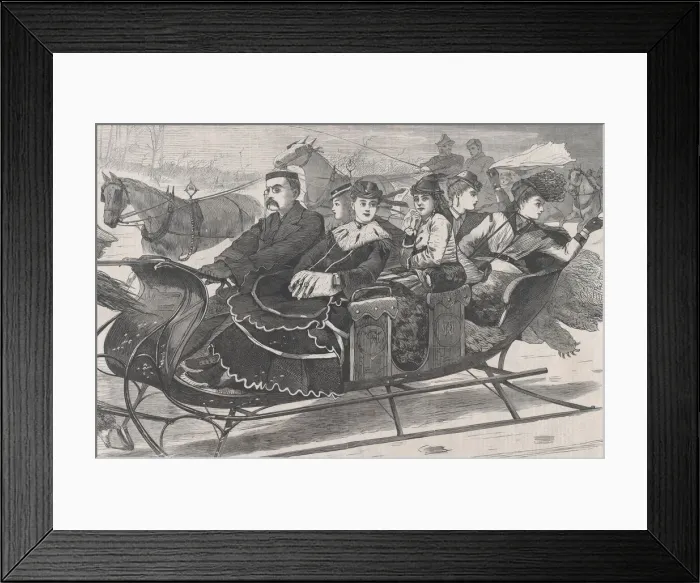 Framed Print : Christmas Belles (Harpers Weekly, Vol. XIII), January 2, 1869. Creator: Unknown Framed Print : Christmas Belles (Harpers Weekly, Vol. XIII), January 2, 1869. Creator: Unknown