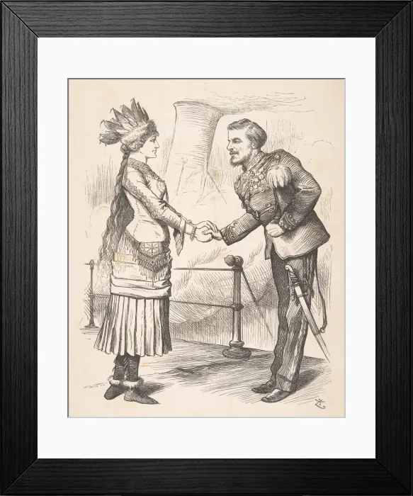 Framed Print : The Best of Friends Must Part (Punch, September 28, 1878), 1878. Creator: John Tenniel Framed Print : The Best of Friends Must Part (Punch, September 28, 1878), 1878. Creator: John Tenniel