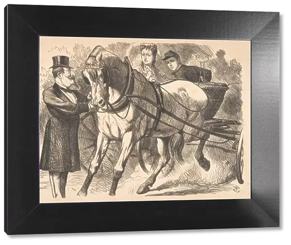 Easing the Curb (Punch, July 24, 1869), 1869. Creator: John Tenniel