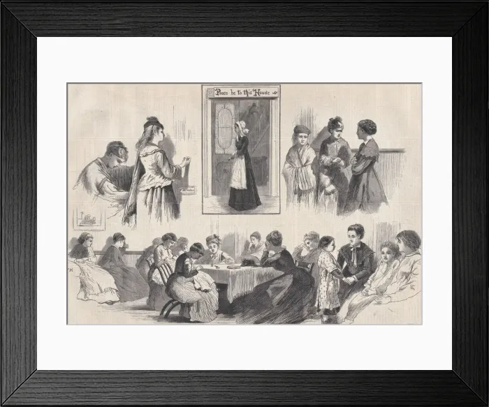 Framed Print : New York Charities - St. Barnabas House, 304 Mulberry Street (Harpers Weekly, V Framed Print : New York Charities - St. Barnabas House, 304 Mulberry Street (Harpers Weekly, V