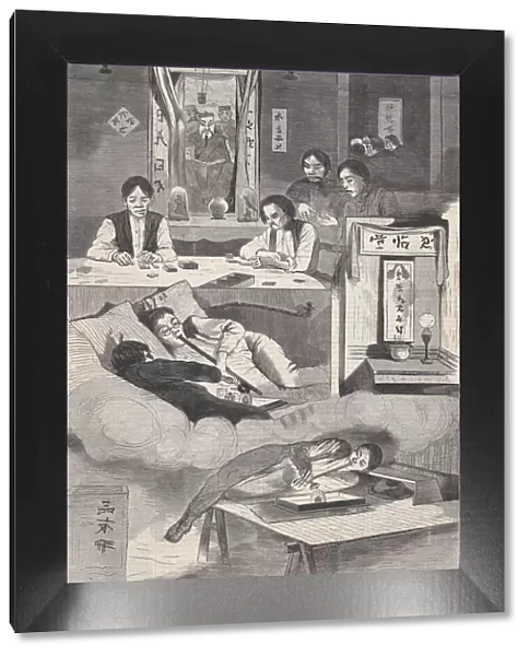 The Chinese in New York - Scene in a Baxter Street Club-House (Harpers Weekly, V