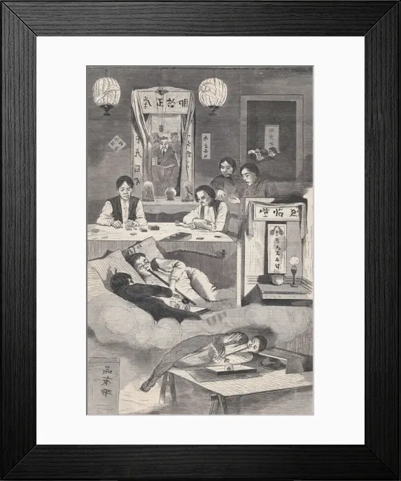 Framed Print : The Chinese in New York - Scene in a Baxter Street Club-House (Harpers Weekly, V Framed Print : The Chinese in New York - Scene in a Baxter Street Club-House (Harpers Weekly, V