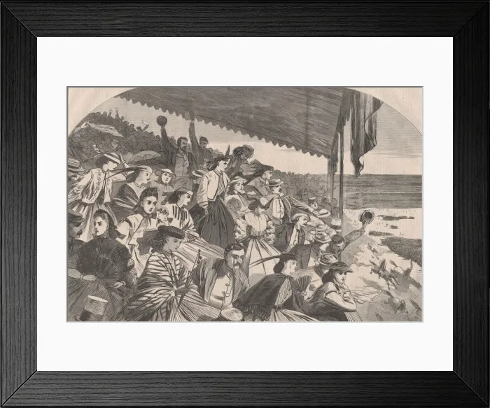 Framed Print : Our Watering Places - Horse Racing at Saratoga (Harpers Weekly, Vol. IX), 1865 Framed Print : Our Watering Places - Horse Racing at Saratoga (Harpers Weekly, Vol. IX), 1865