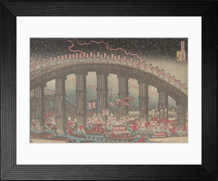 Framed Print : The Tenmangu Festival at Osaka, 1834. Creator: Gakutei Framed Print : The Tenmangu Festival at Osaka, 1834. Creator: Gakutei