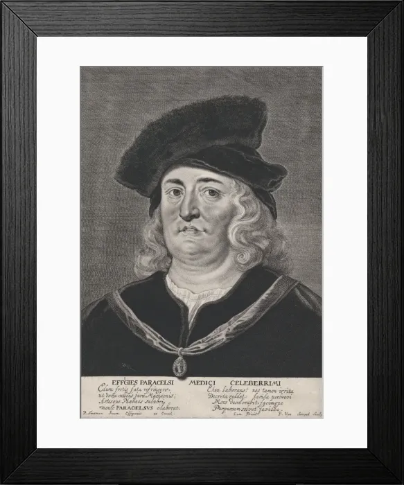 Framed Print : Portrait of Theophrastus Paracelsus, 1615-43. Creator: Pieter Soutman Framed Print : Portrait of Theophrastus Paracelsus, 1615-43. Creator: Pieter Soutman