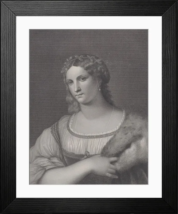 Framed Print : La Fornarina, 1814. Creators: Raphael Morghen, Pietro Ermini Framed Print : La Fornarina, 1814. Creators: Raphael Morghen, Pietro Ermini