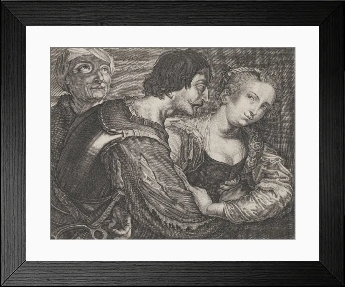 Framed Print : The procuress: an old woman, a soldier, and a woman, ca. 1635-68 Framed Print : The procuress: an old woman, a soldier, and a woman, ca. 1635-68