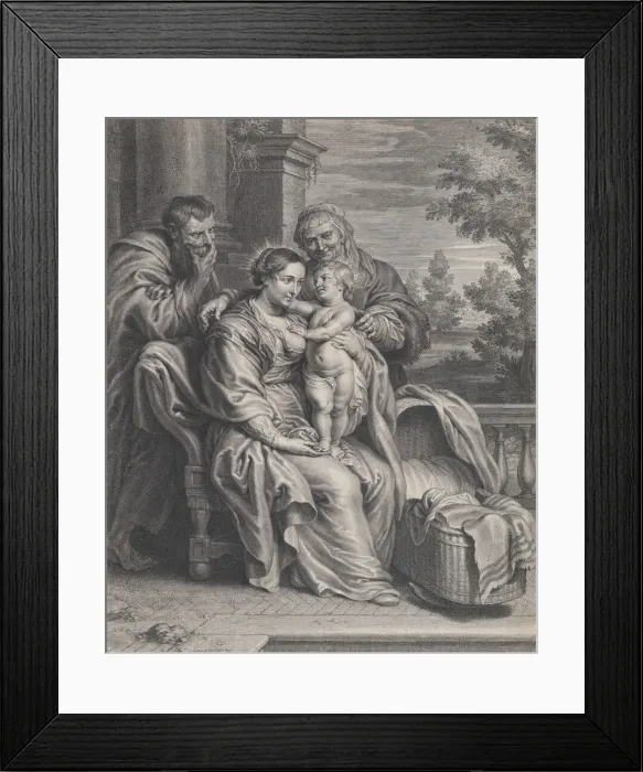 Framed Print : The Holy Family with Saint Anne, ca. 1625-35. Creator: Boetius Adams Bolswert Framed Print : The Holy Family with Saint Anne, ca. 1625-35. Creator: Boetius Adams Bolswert