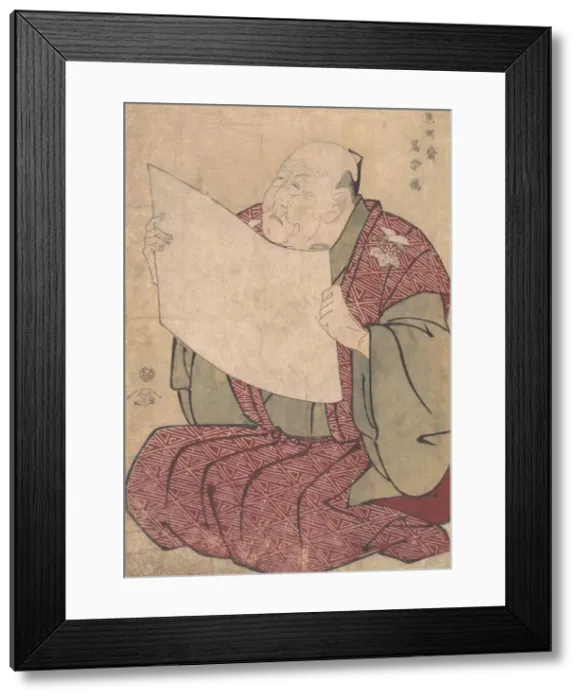 Framed Print : Miyako Dennai III, the Stage Manager of the Metropolitan Theater (Miyako-za), 1794. 1794 Framed Print : Miyako Dennai III, the Stage Manager of the Metropolitan Theater (Miyako-za), 1794. 1794