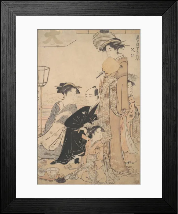 Framed Print : Sashiye (name of a place in Edo), ca. 1782. Creator: Torii Kiyonaga Framed Print : Sashiye (name of a place in Edo), ca. 1782. Creator: Torii Kiyonaga