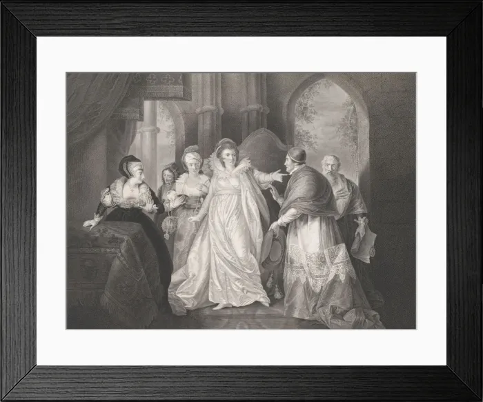 Framed Print : Queen Catherine, Cardinal Wolsey and Cardinal Campeius (Sha Framed Print : Queen Catherine, Cardinal Wolsey and Cardinal Campeius (Sha