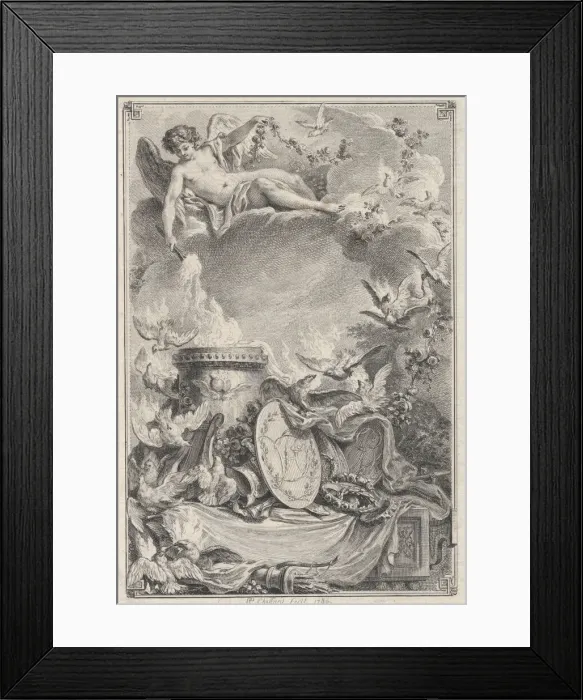 Framed Print : Piece commemorative d un mariage, 1780. Creator: Pierre Philippe Choffard Framed Print : Piece commemorative d un mariage, 1780. Creator: Pierre Philippe Choffard