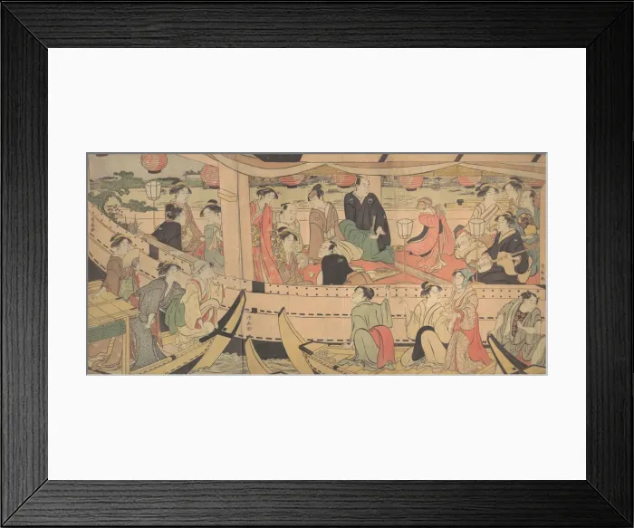 Framed Print : Sumida River Holiday, 1788-90. Creator: Torii Kiyonaga Framed Print : Sumida River Holiday, 1788-90. Creator: Torii Kiyonaga