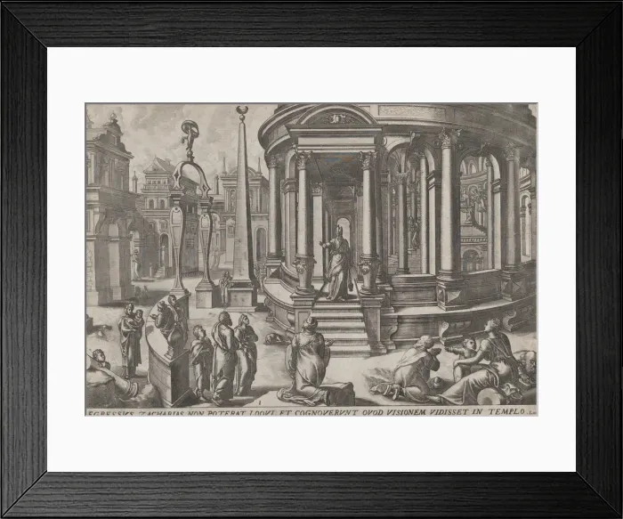 Framed Print : Zacharias Stepping out of the Temple, from the series Events in and around the Temple Framed Print : Zacharias Stepping out of the Temple, from the series Events in and around the Temple