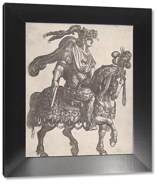 Plate 12: Emperor Domitian on horseback facing right from the First Twelve Emperors