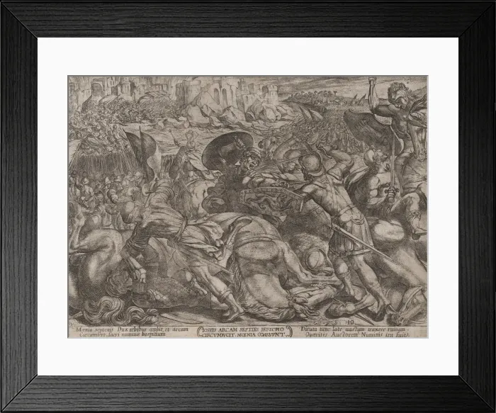 Framed Print : Plate 10: The Fall of Jericho, from The Battles of the Old Testament, ca. 1... ca Framed Print : Plate 10: The Fall of Jericho, from The Battles of the Old Testament, ca. 1... ca