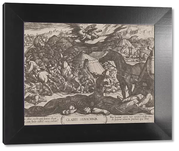 Plate 21: The Angel of the Lord Vanquishing the Army of Sennacherib, from Th... ca