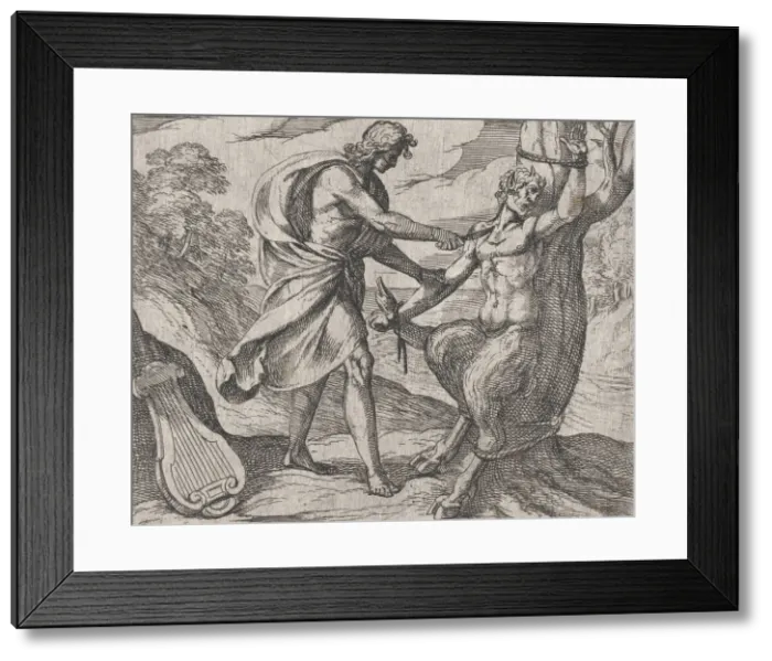 Framed Print : Plate 58: Apollo Killing Marsyas (Marsyas victus ab Apolline excoriatur) Framed Print : Plate 58: Apollo Killing Marsyas (Marsyas victus ab Apolline excoriatur)