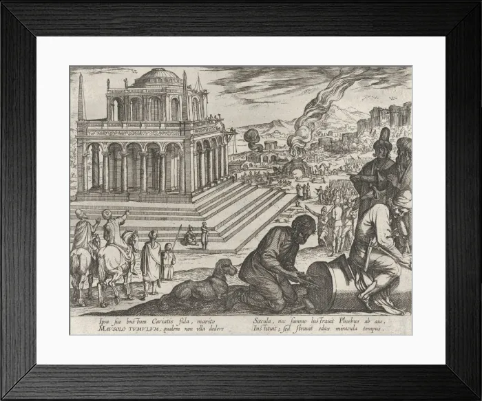 Framed Print : Plate 5: The Tomb of Mausolus, from The Seven Wonders of The World, 1608 Framed Print : Plate 5: The Tomb of Mausolus, from The Seven Wonders of The World, 1608