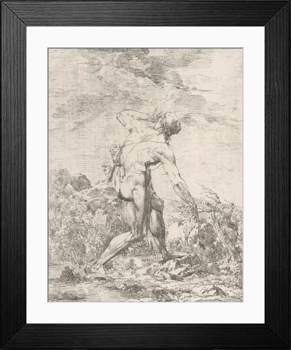 Framed Print : Milo of Croton. n. d. n. d Creator: Philippe Auguste Hennequin Framed Print : Milo of Croton. n. d. n. d Creator: Philippe Auguste Hennequin