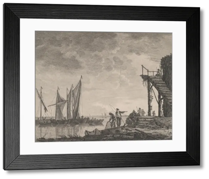 Framed Print : Petite Marine Angloise, 1761. Creator: Pierre-Charles Canot Framed Print : Petite Marine Angloise, 1761. Creator: Pierre-Charles Canot