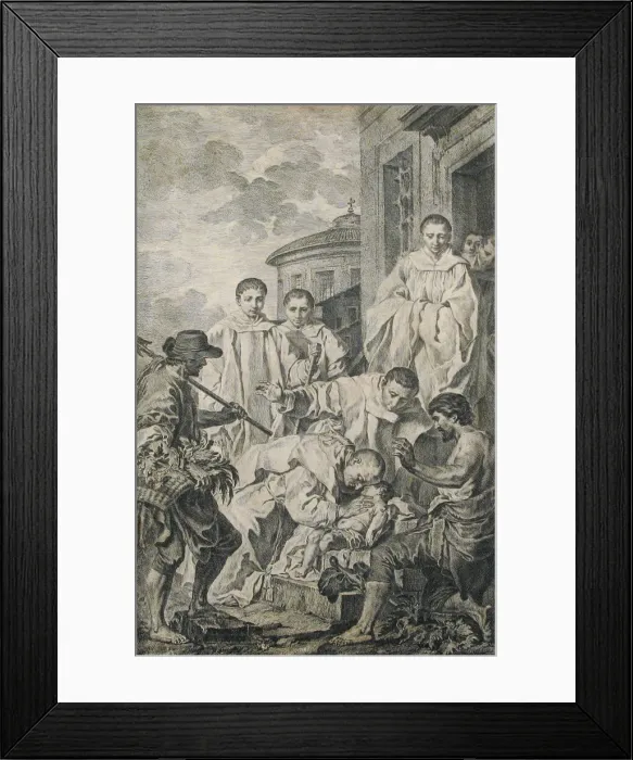 Framed Print : San Bendetto resuscita un fanciullo, 18th century. Creator: Pierre Subleyras Framed Print : San Bendetto resuscita un fanciullo, 18th century. Creator: Pierre Subleyras