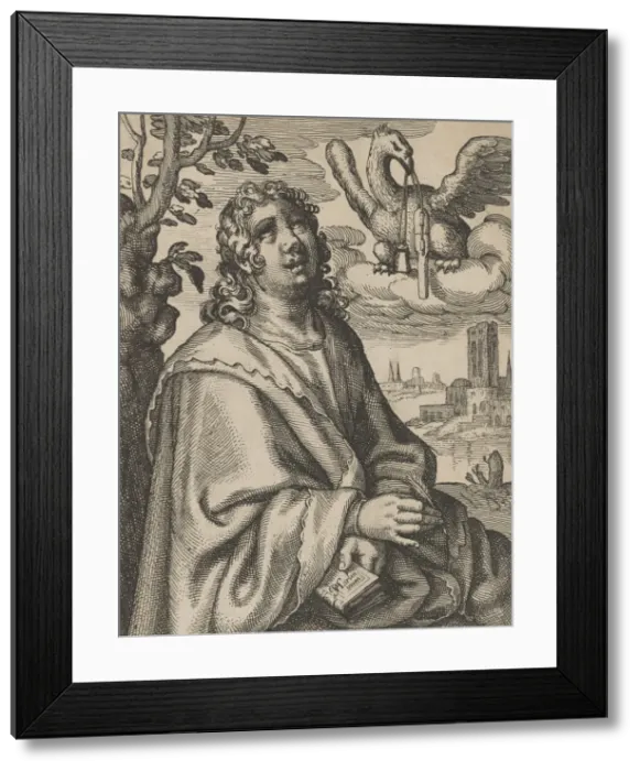 Framed Print : John, from The Four Evangelists, 1610-20. Creator: Petrus Feddes Framed Print : John, from The Four Evangelists, 1610-20. Creator: Petrus Feddes