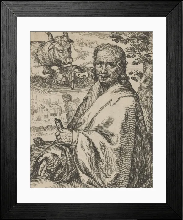 Framed Print : Luke, from The Four Evangelists, 1610-20. Creator: Petrus Feddes